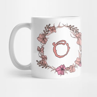 Letter O Rose Pink Initial Monogram - Letter o Mug